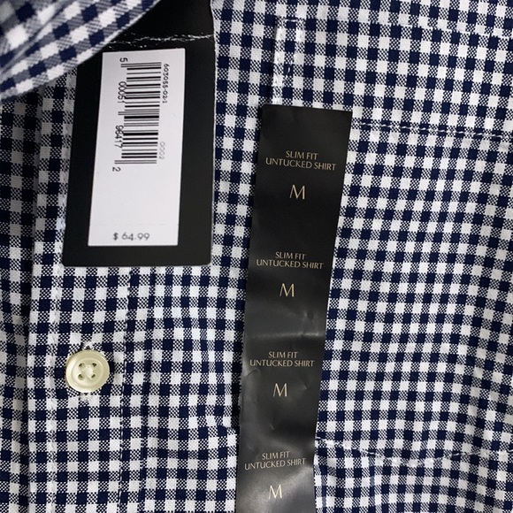 Men’s button down blue and white checkered shirt from banana republic medium - Picture 4 of 4